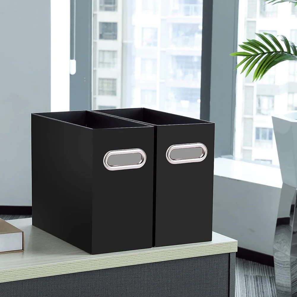 Portable File Box Metal Handle Design Hanging File Organizer Suitable For Offices Homes Schools Corrugated BOX