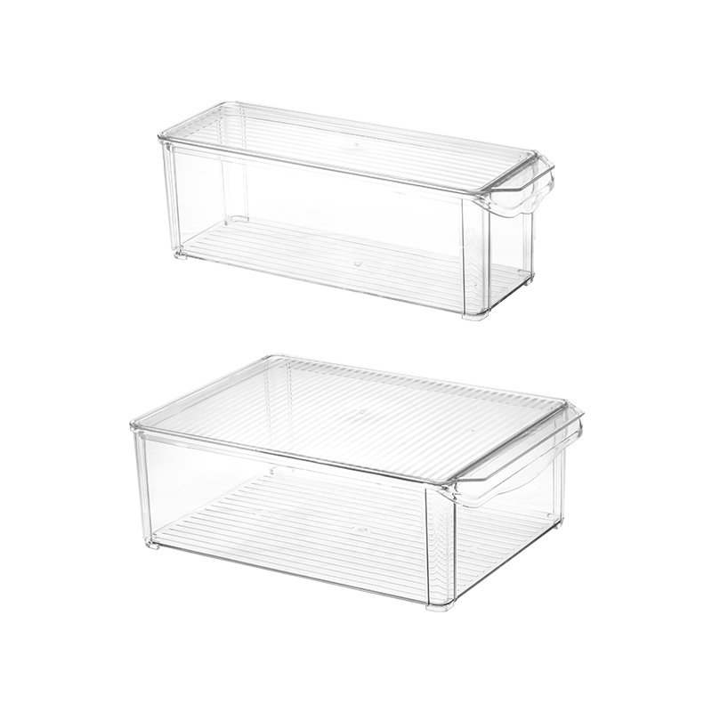 SHIMOYAMA Clear Plastic Storage For Vegetable And Fruit Fridge Organizer For Fridge Food Storage Container Bins With Lid