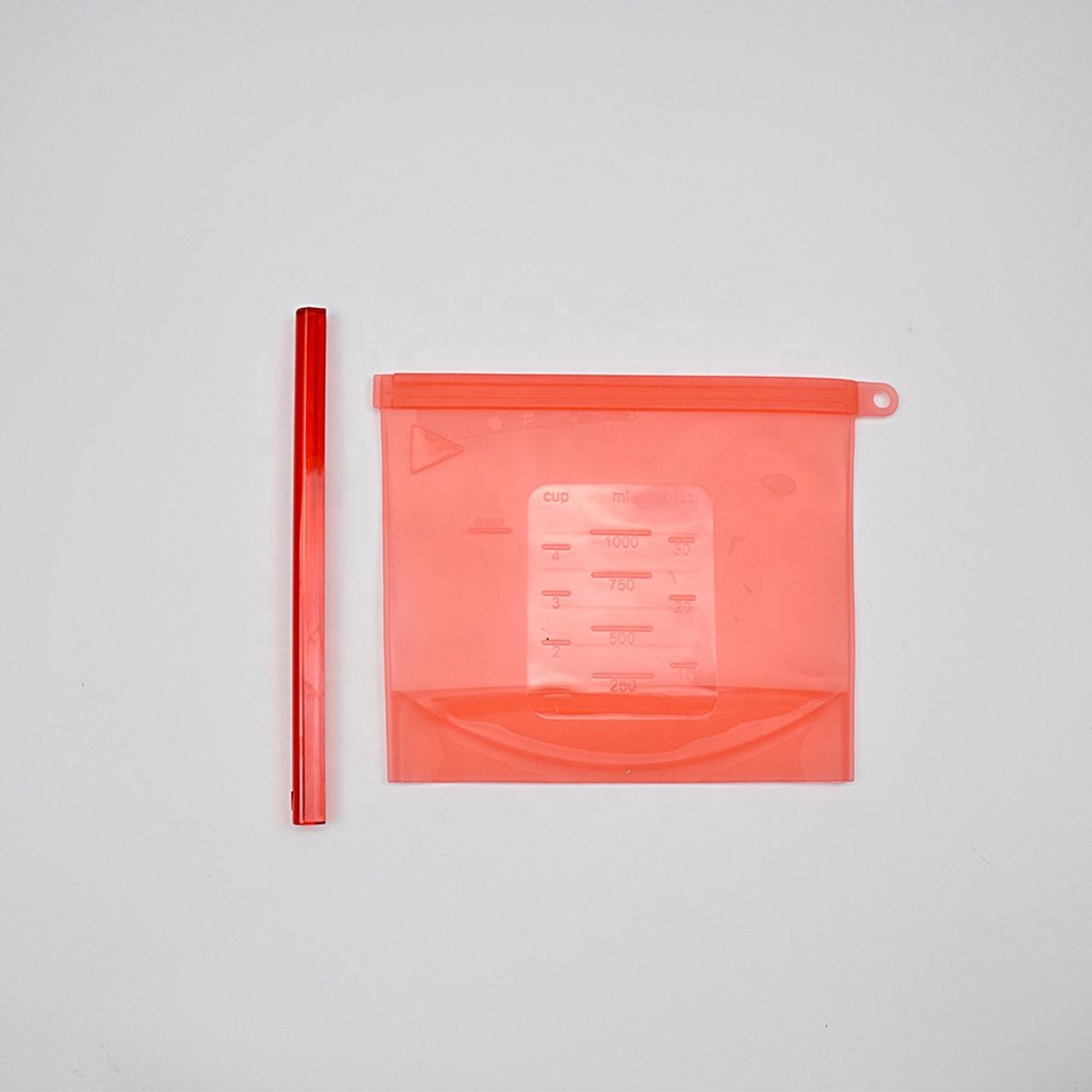 Hot Sales silicone food storage bag reusable callopsible silicone fresh bag small size 1000ml