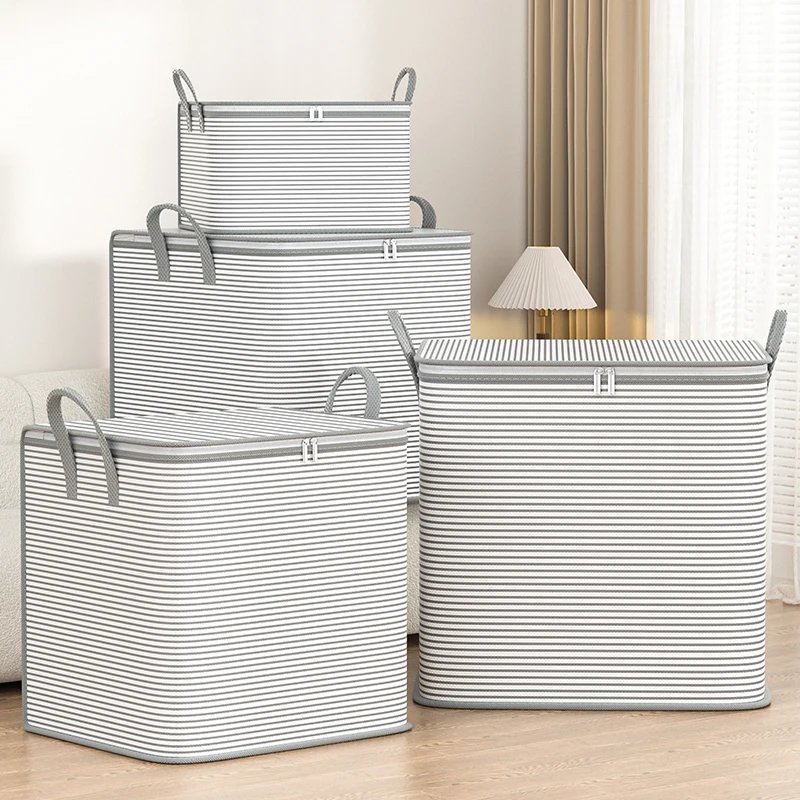 Multi-functional Non-woven Storage Bag Large Capacity Foldable Clothing Quilt Portable Storage Container Dust Cleaning Bedroom