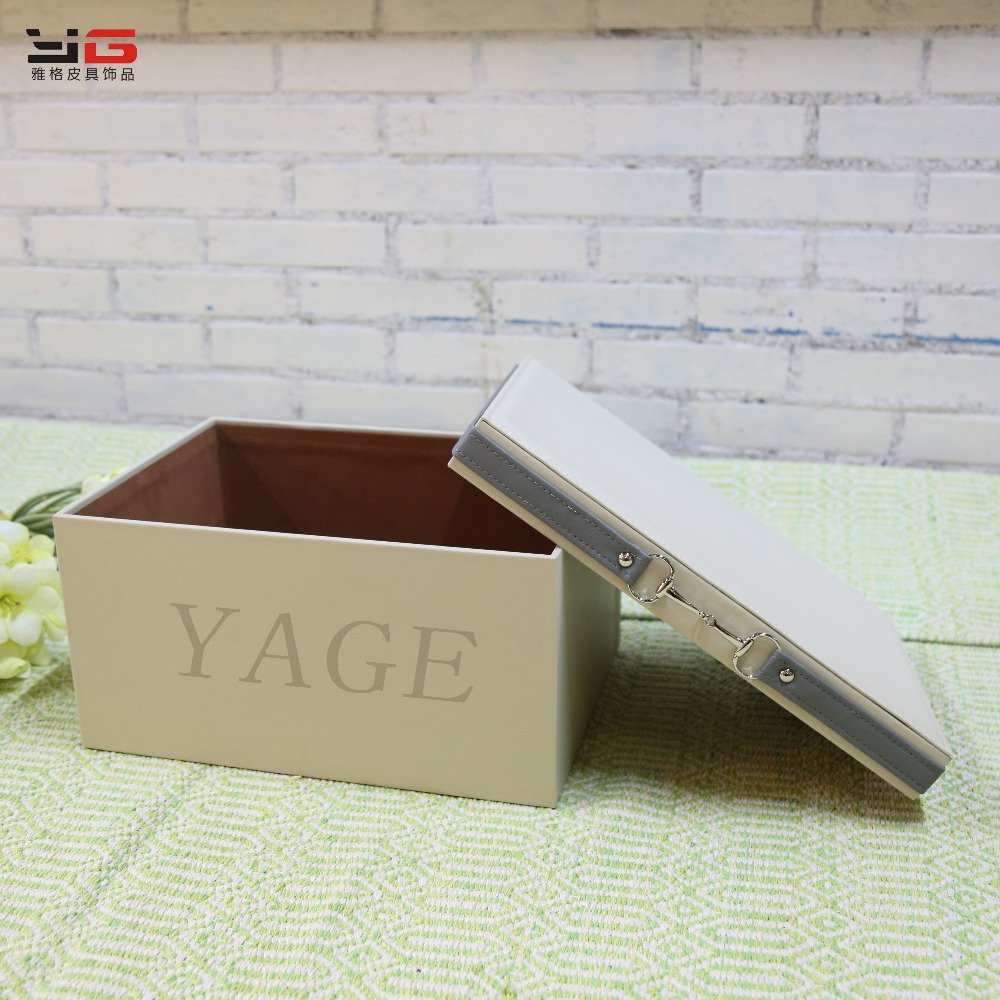 China manufacture Cheap Wooden leather Classic decorative storage box for home/office