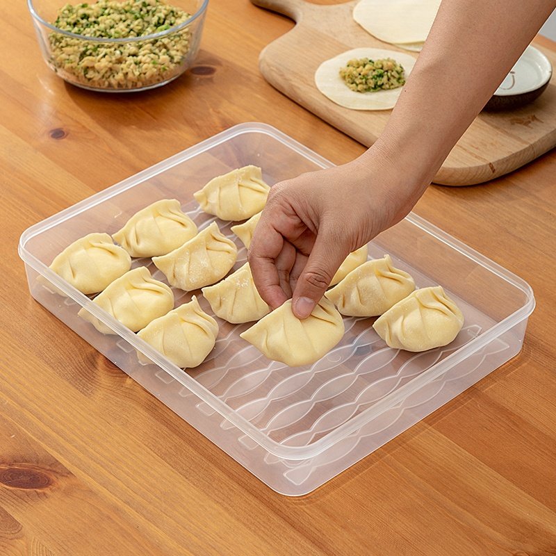 Plastic Containers For Food Stackable Kitchen Refrigerator Dumpling Food Storage Containers with Lids