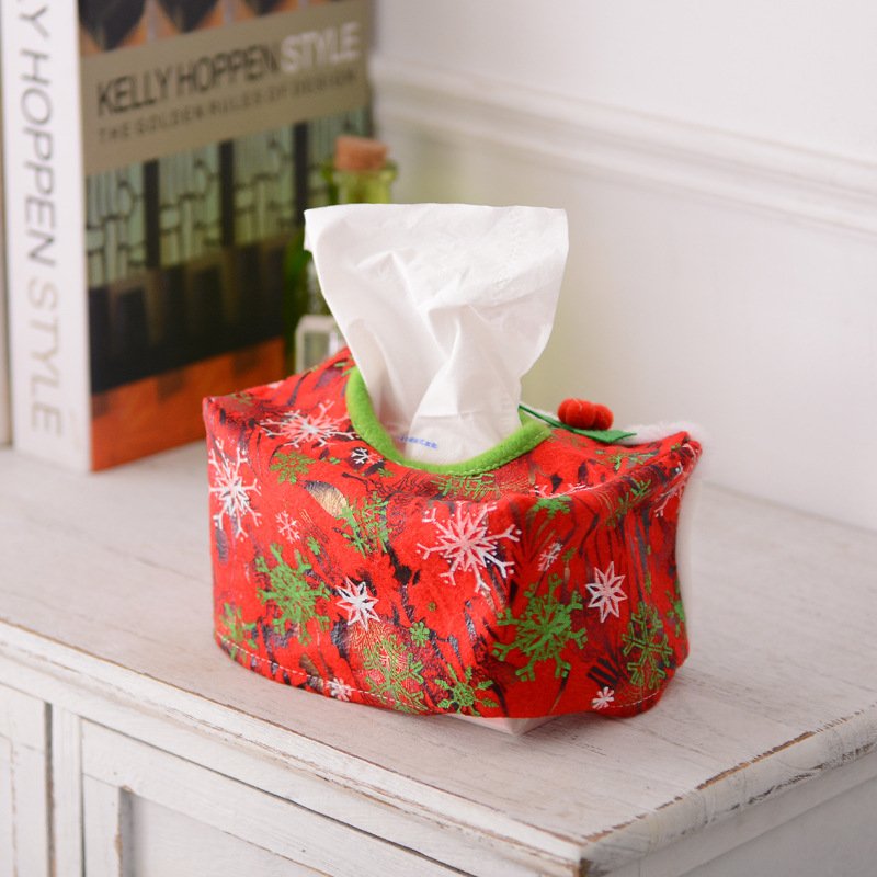 New Christmas Decoration Tissue Cover Christmas Desktop Decoration Tissue Storage Box Christmas supplies Wholesale