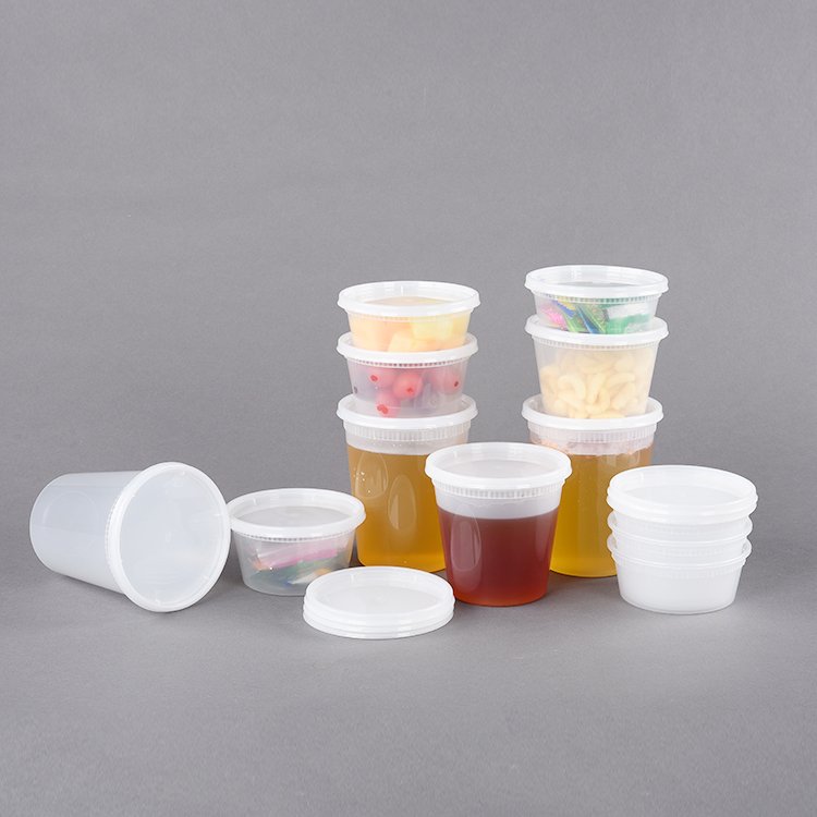 OEM ODM eco-friendly pp round deli cup 8 12 16 24 32 oz plastic food packaging container disposable soup container with lid