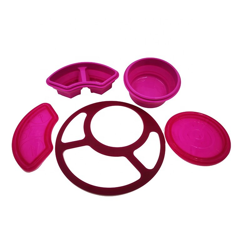 Foshan Dragon TT071 New Arrival Steering Wheel Collapsible Lunch Box Food Storage Container Silicone Lunch Box