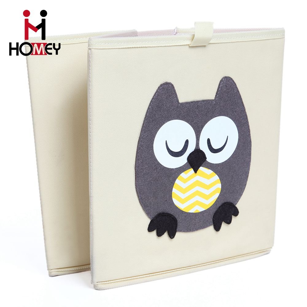 2022 new style durable kids cube foldable cute cartoon fabric storage box for toy