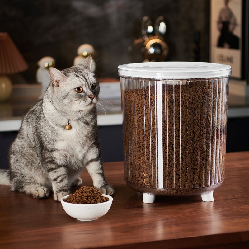 Transparent Pet Food Storage Sealed Pet Food Container Moisture-proof vacuum food pail Cat and dog supplies storage box