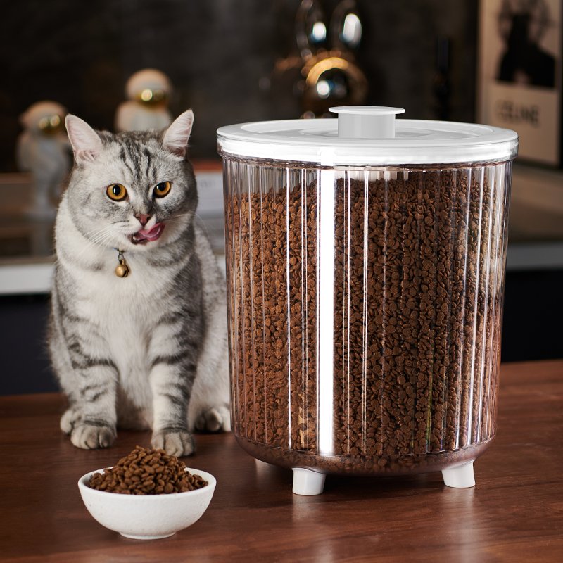 Transparent Pet Food Storage Sealed Pet Food Container Moisture-proof vacuum food pail Cat and dog supplies storage box