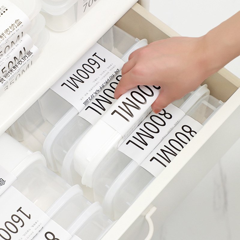 Refrigerator Vegetable Fruits Meat Storage Box Stackable BPA-Free Fresh Keeping Containers Airtight Food Container Set