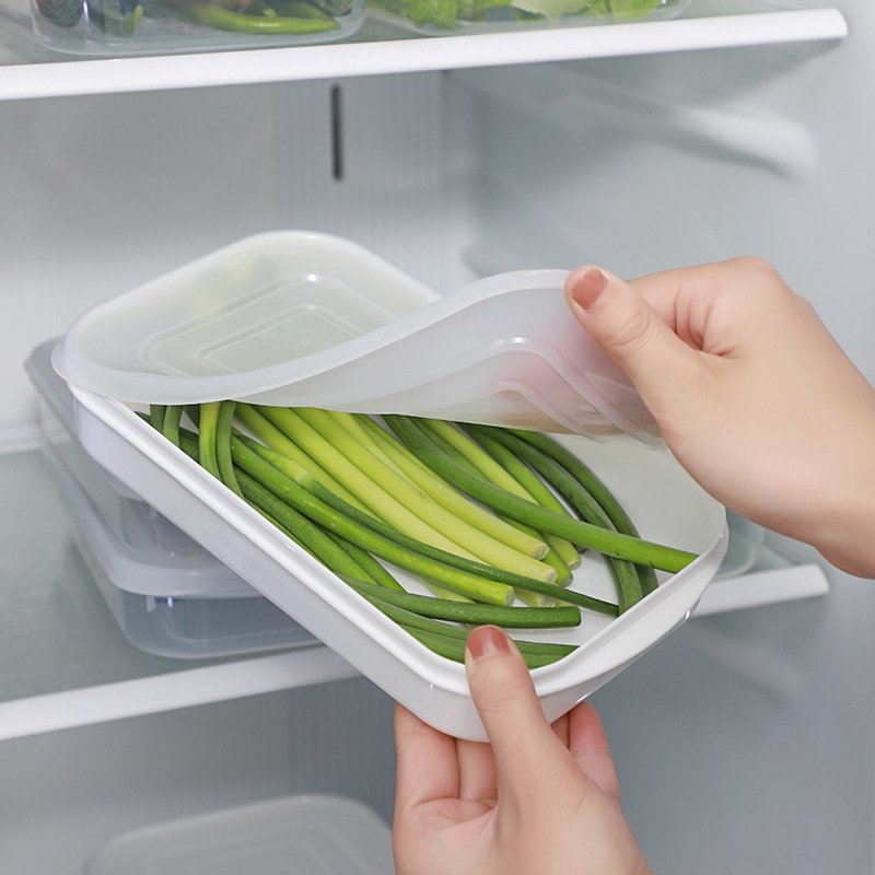 Refrigerator Vegetable Fruits Meat Storage Box Stackable BPA-Free Fresh Keeping Containers Airtight Food Container Set