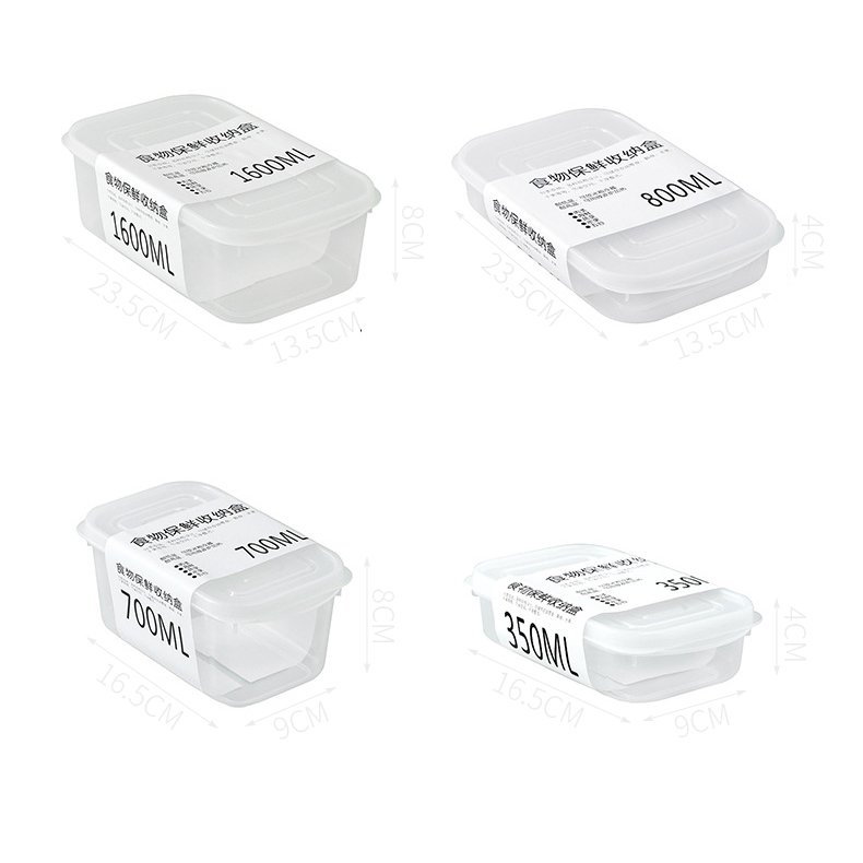 Refrigerator Vegetable Fruits Meat Storage Box Stackable BPA-Free Fresh Keeping Containers Airtight Food Container Set