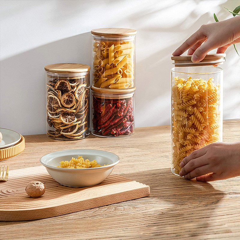 Kitchen Containers Seasoning Box Airtight Cereal Organizer Storage Jar With Lids Set