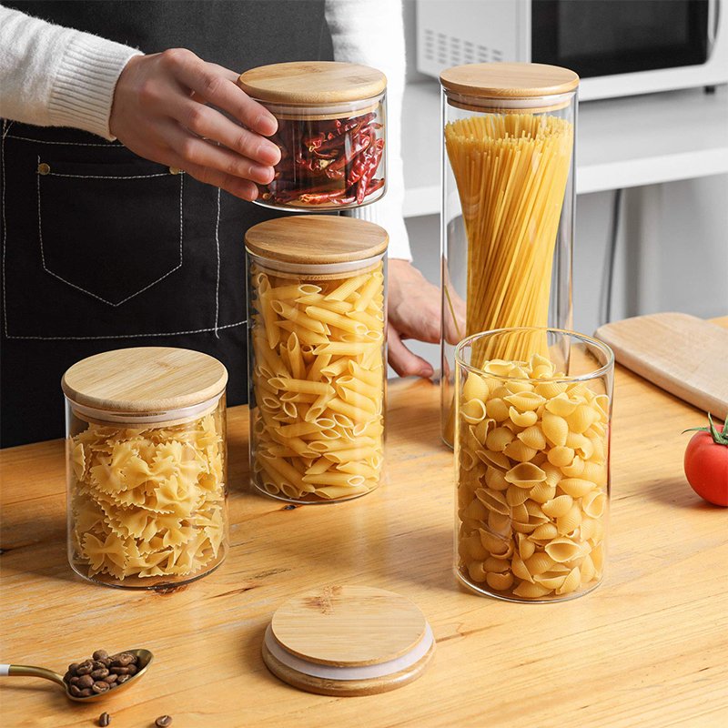 Kitchen Containers Seasoning Box Airtight Cereal Organizer Storage Jar With Lids Set