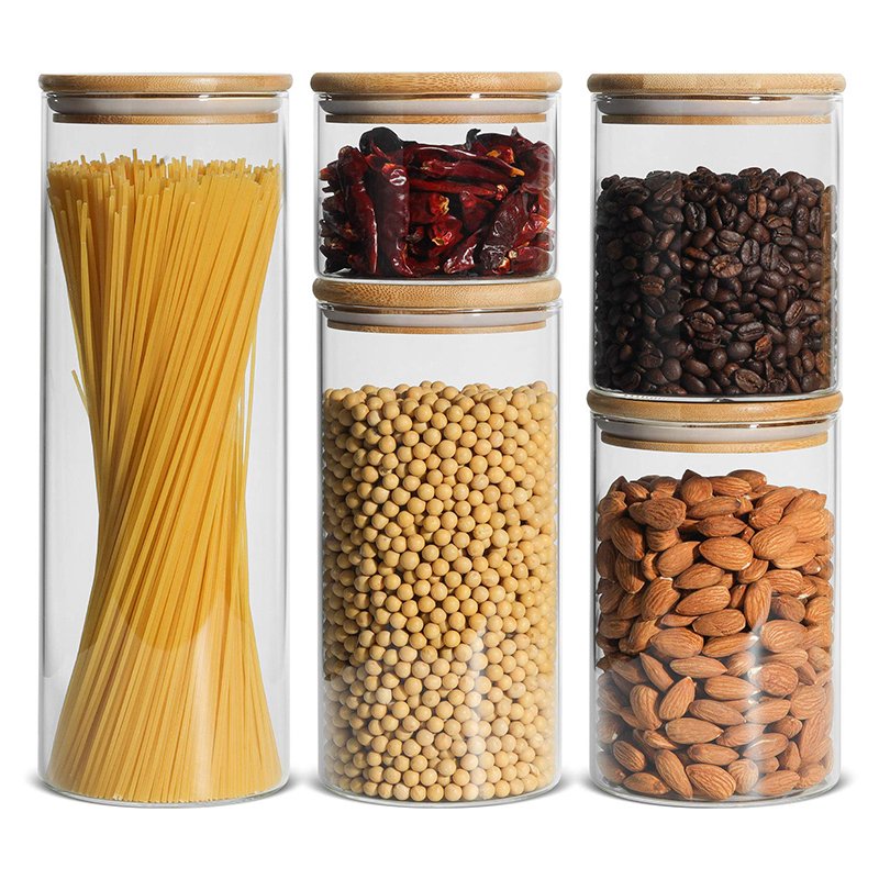 Kitchen Containers Seasoning Box Airtight Cereal Organizer Storage Jar With Lids Set