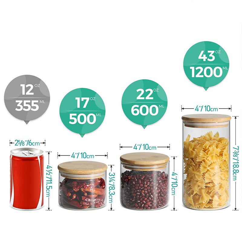Kitchen Containers Seasoning Box Airtight Cereal Organizer Storage Jar With Lids Set