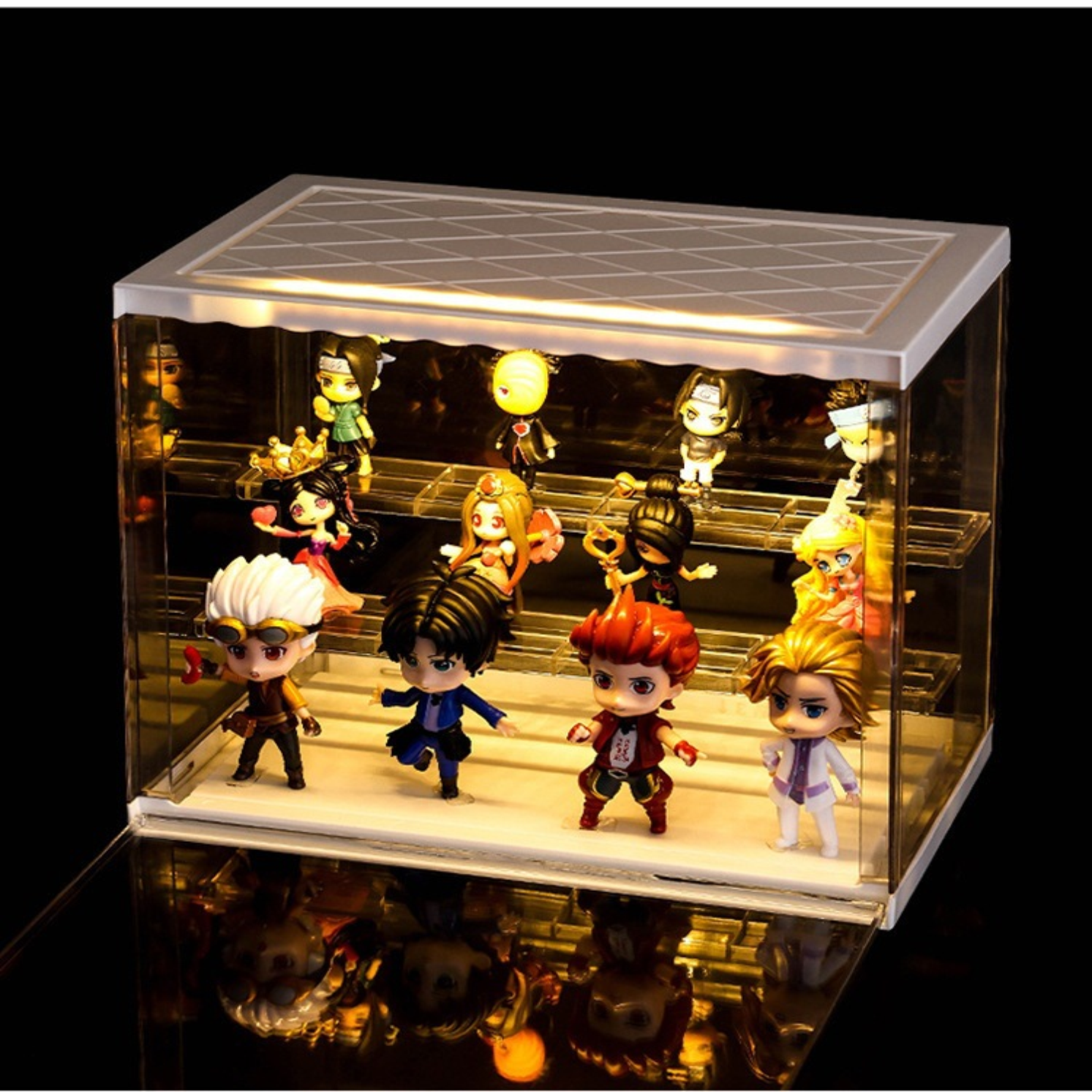 Handbag storage box transparent dustproof acrylic display box bubble mart toy empty box display stand
