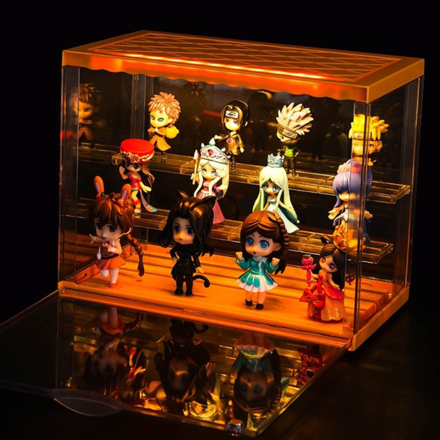Handbag storage box transparent dustproof acrylic display box bubble mart toy empty box display stand