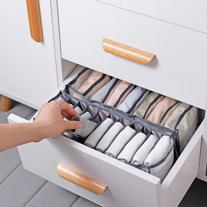 Choice Fun Household Products Foldable Socks Underwear Grid Folding Socks Storage Household Drawer Wardrobe Storage Box