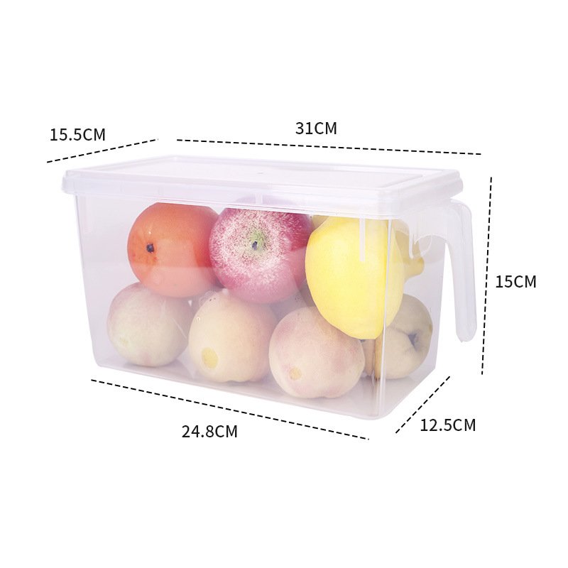 5L Cheap refrigerator storage box transparent portable plastic fruits vegetables fridge organizer