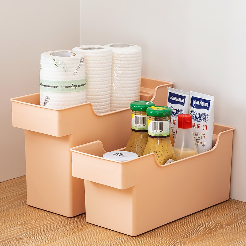 Creative Design Cabinet Plastic PP Storage Box Multifunctional Kitchen Utensils Pull-out Storage Container