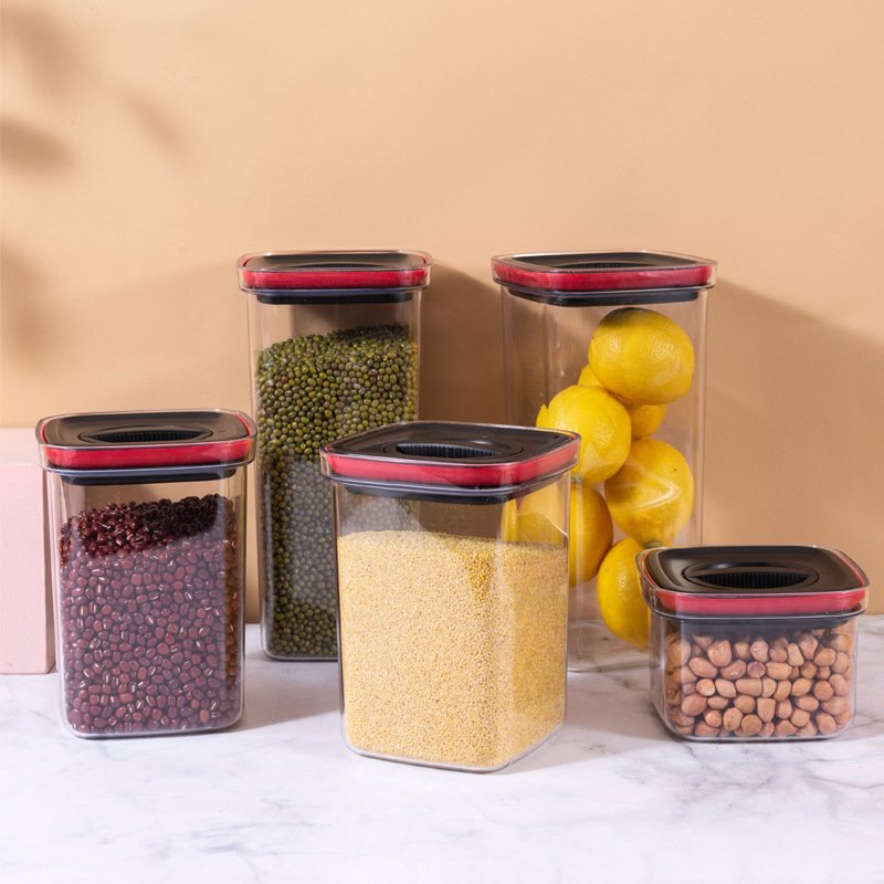 600ML Airtight Food Storage Containers with Lids BPA Free Plastic Kitchen Canisters for Pantry Organization and Storage