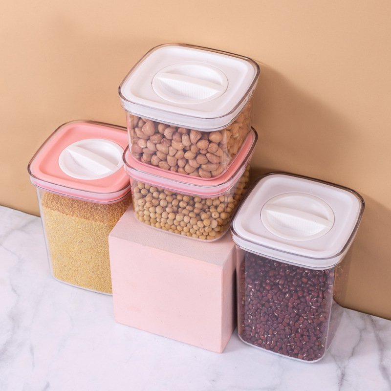 600ML Airtight Food Storage Containers with Lids BPA Free Plastic Kitchen Canisters for Pantry Organization and Storage