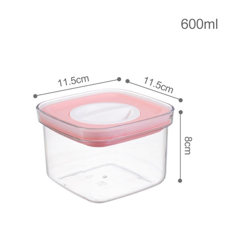 600ML Airtight Food Storage Containers with Lids BPA Free Plastic Kitchen Canisters for Pantry Organization and Storage