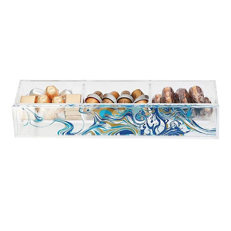 Cylindrical Nut Food Container With Art Printing Custom Acrylic Storage Containers