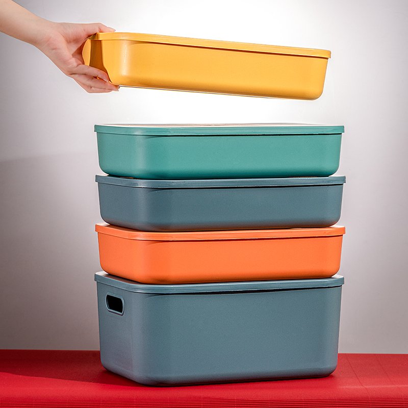 Hot Sale Plastic Storage Box with Lid Wholesale Price Home Storage Organization for Kitchen Food Tool Storage