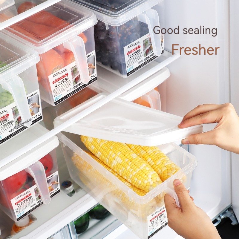 Fresh Box Kitchen Food Container China Wholesale Refrigerator Plastic Storage Box With Lid Egg Storage Boxes With Handle