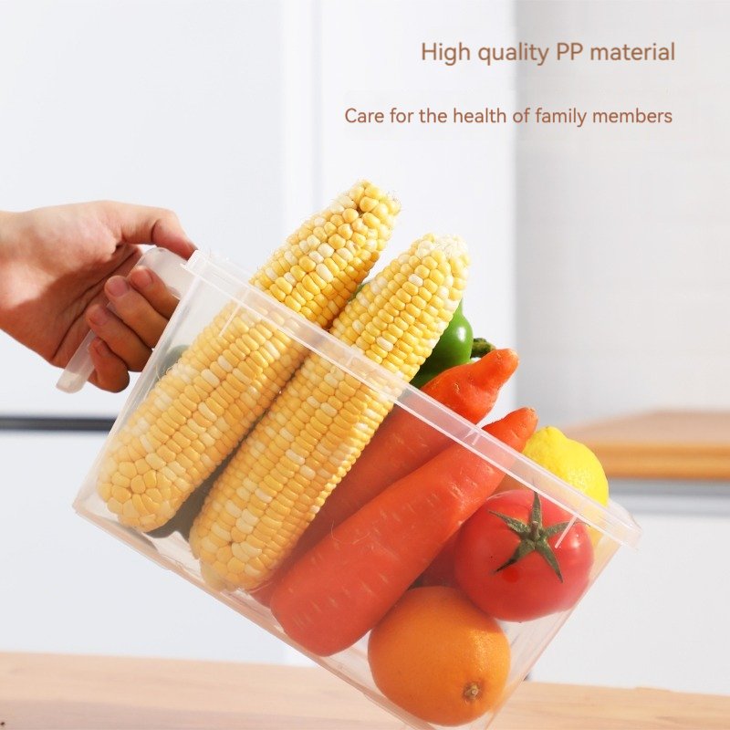 Fresh Box Kitchen Food Container China Wholesale Refrigerator Plastic Storage Box With Lid Egg Storage Boxes With Handle