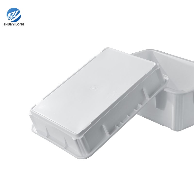 Stackable Bakery Storage Container With Lid Transport Crate Rectangular Bread Fermenting Tray Plastic Pizza Dough Proofing Box
