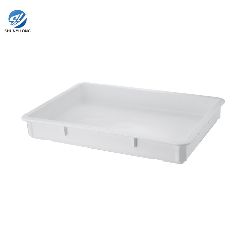Stackable Bakery Storage Container With Lid Transport Crate Rectangular Bread Fermenting Tray Plastic Pizza Dough Proofing Box