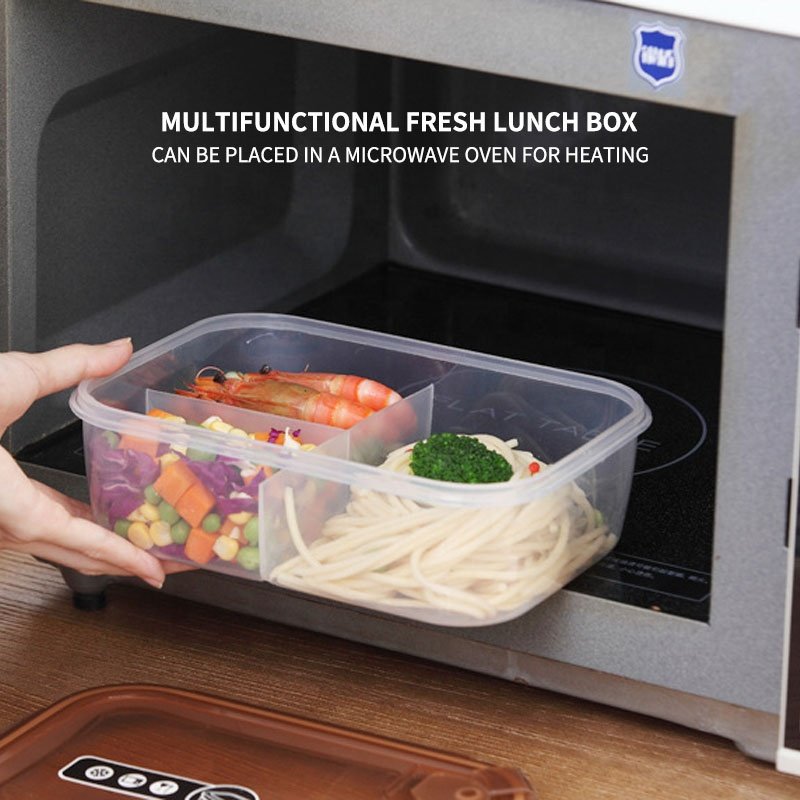 2023 New Meal Prep Bento Microwavable Plastic Crisper Stackable Lunch Box Set Food Container Storage Boxes With Lids
