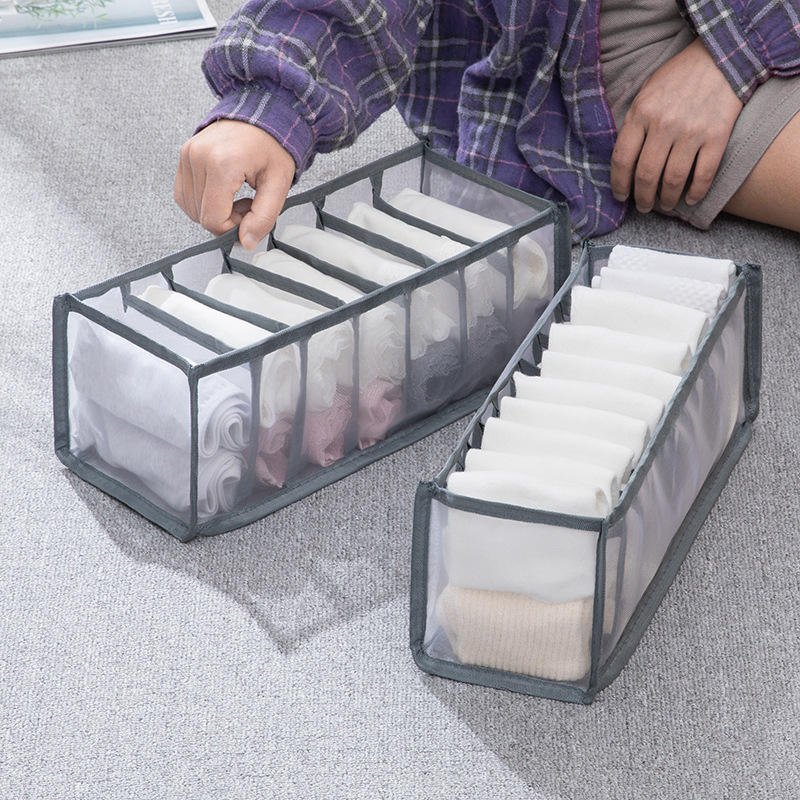 Clothes Organizer Jeans Storage Box Organizer Box Wardrobe Clothes Storage Box with Compartments Socks Underwears Bras Storage