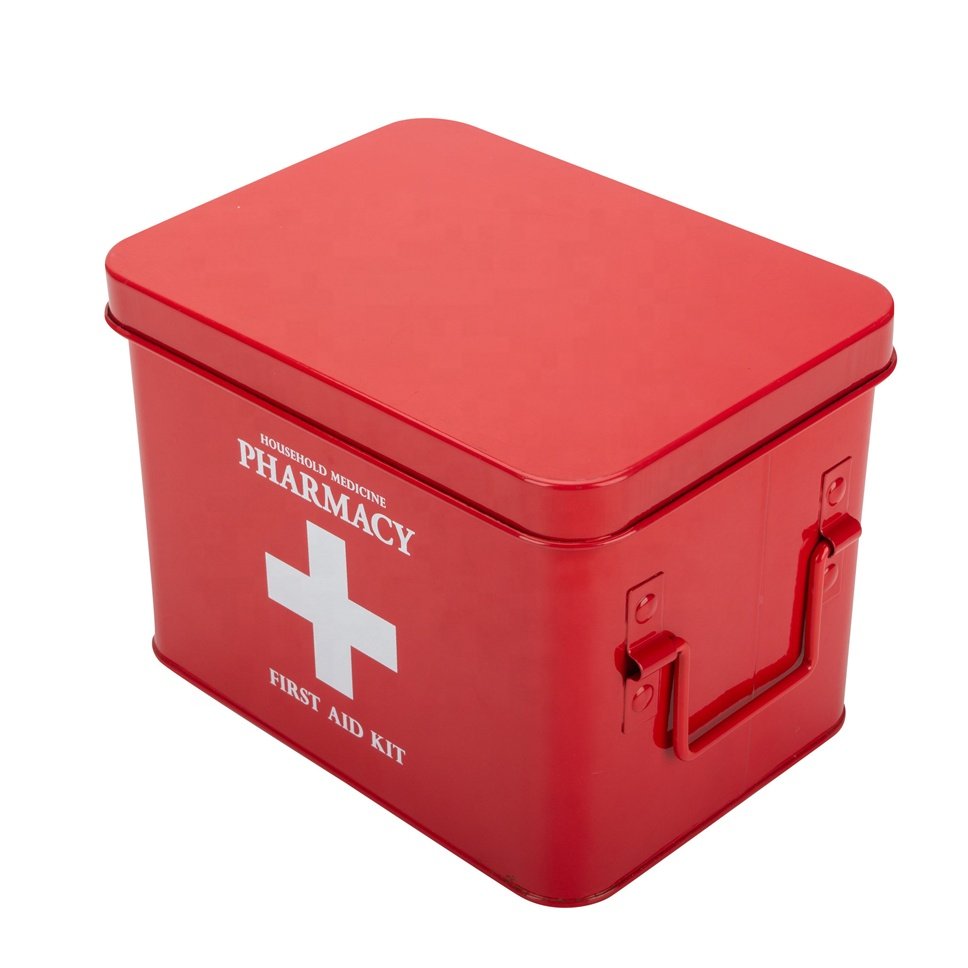Toiletries Bandages Pharmacy First Aid Medicine Cosmetics Makeup Storage Box Devided Organizer