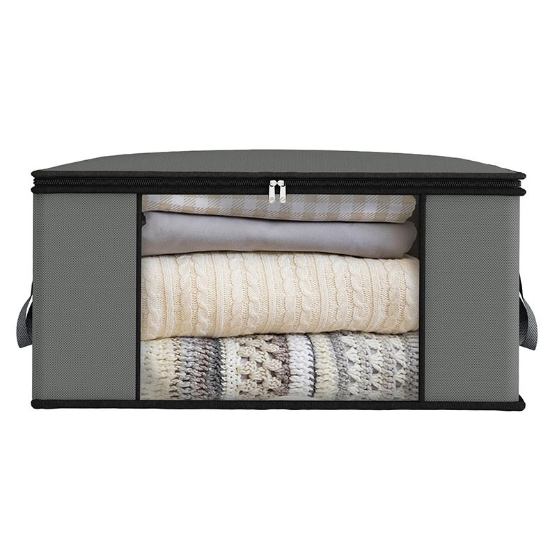 Clothing storage bag collapsible non-woven wardrobe bags sweater pants storage boxes wholesale