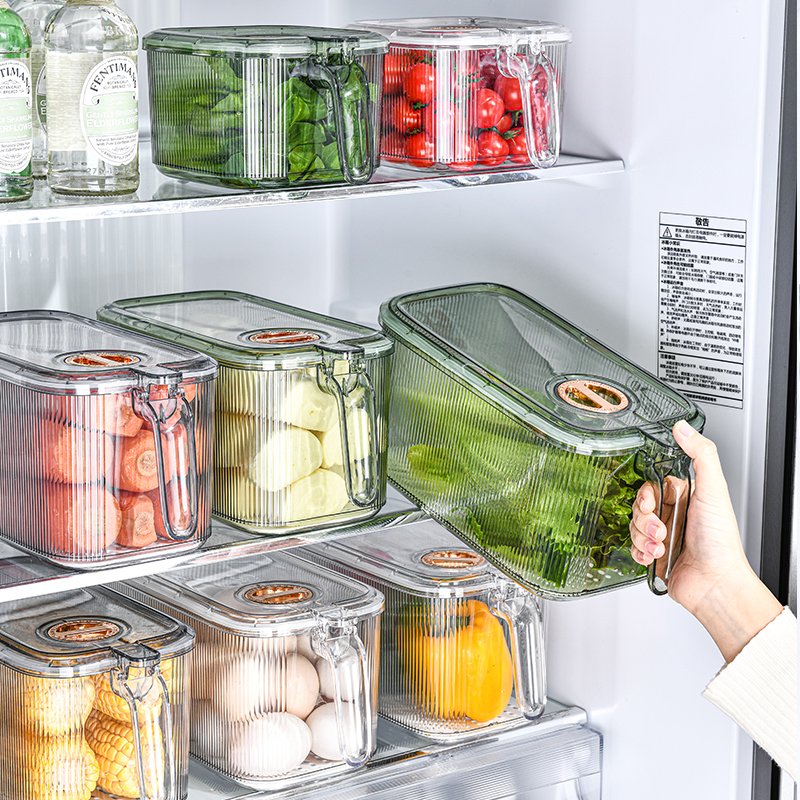 Storage Box Set Transparent Kitchen Fridge Food Stackable Plastic Food Container Injection Carton Box Multifunction Modern