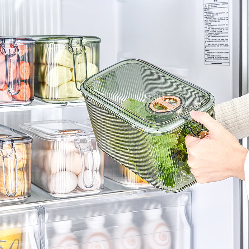 Storage Box Set Transparent Kitchen Fridge Food Stackable Plastic Food Container Injection Carton Box Multifunction Modern