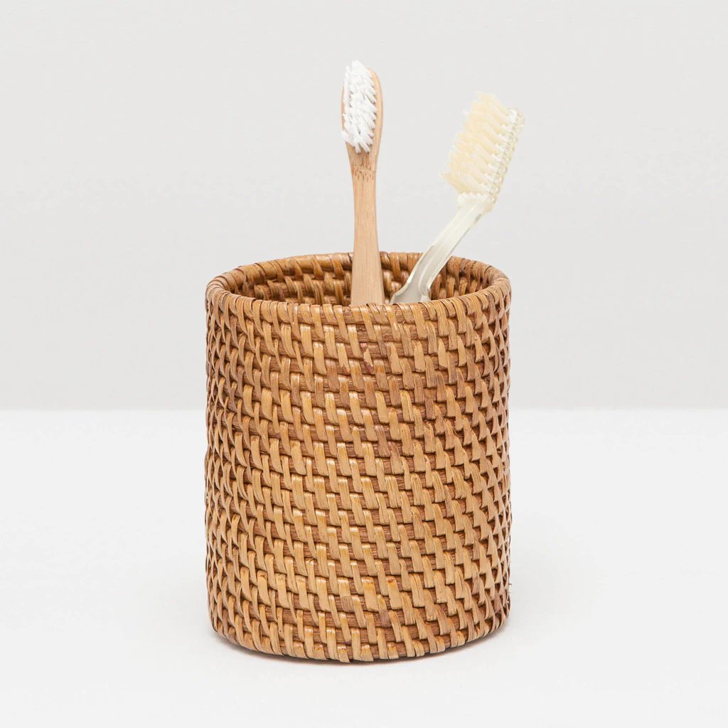 Best Selling Set Natural Rattan Bathroom Accessories OEM Designs Acceptable Custom from HNH craft Handmade Vietnam