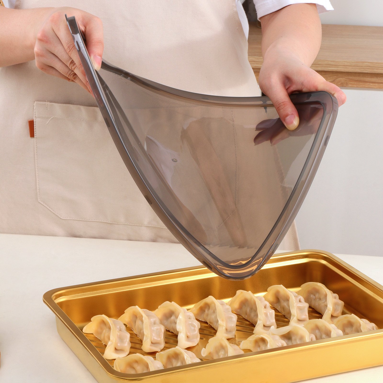 Buyerstar SUS 304 Refrigerator Kitchen Food Storage Box Quick Frozen Dumpling Box Fresh-keeping Box For Wonton