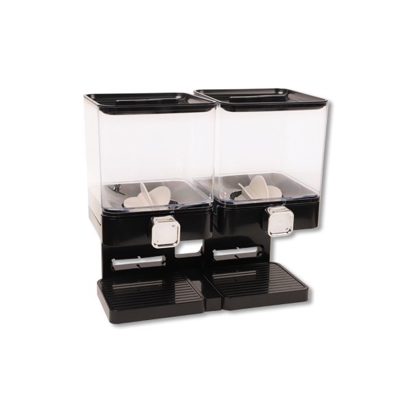 2 in 1 square double bucket oat storage box Sealed multigrain storage tank Kitchen snack cereal dispenser