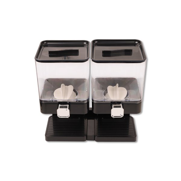 2 in 1 square double bucket oat storage box Sealed multigrain storage tank Kitchen snack cereal dispenser