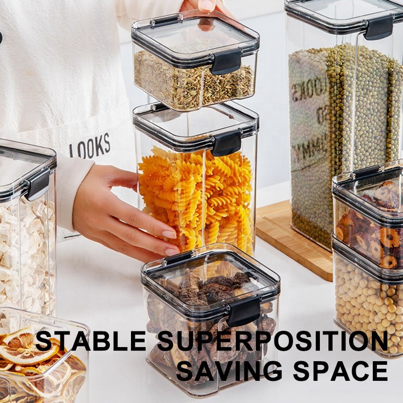 Transparent Microwave Safe High Quality Plastic Fridge Food Bins with Lids