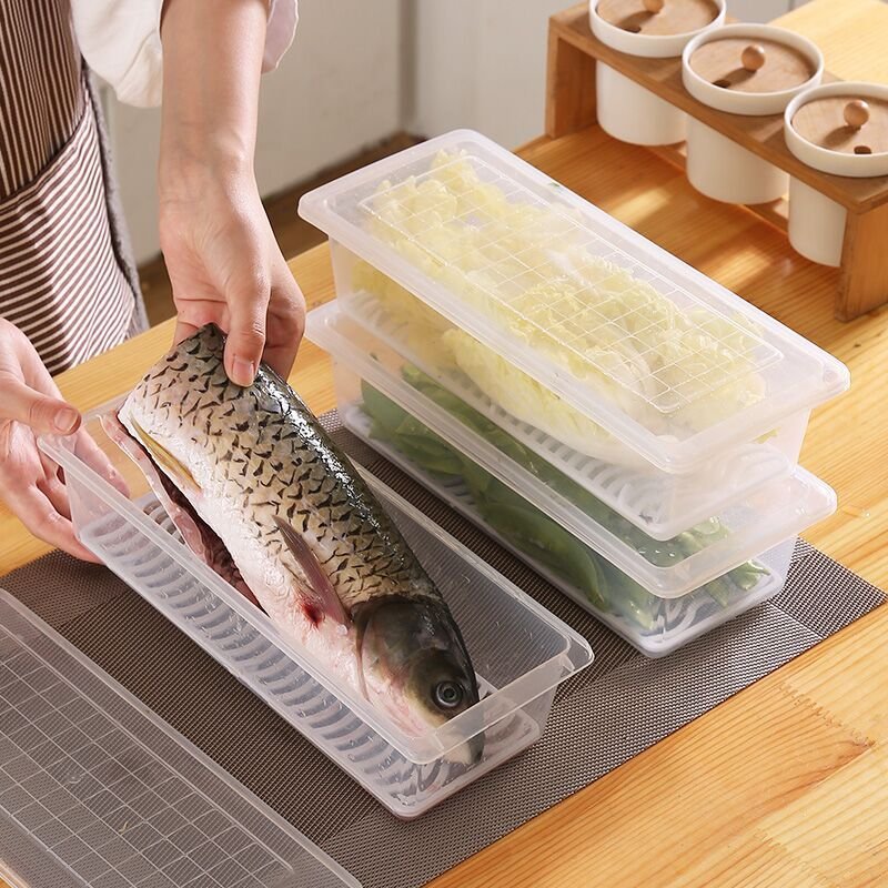 New Product Hot Sale Refrigerator Organizer Bin Plastic Food Storage Container Space Saver For Kitchen Storage