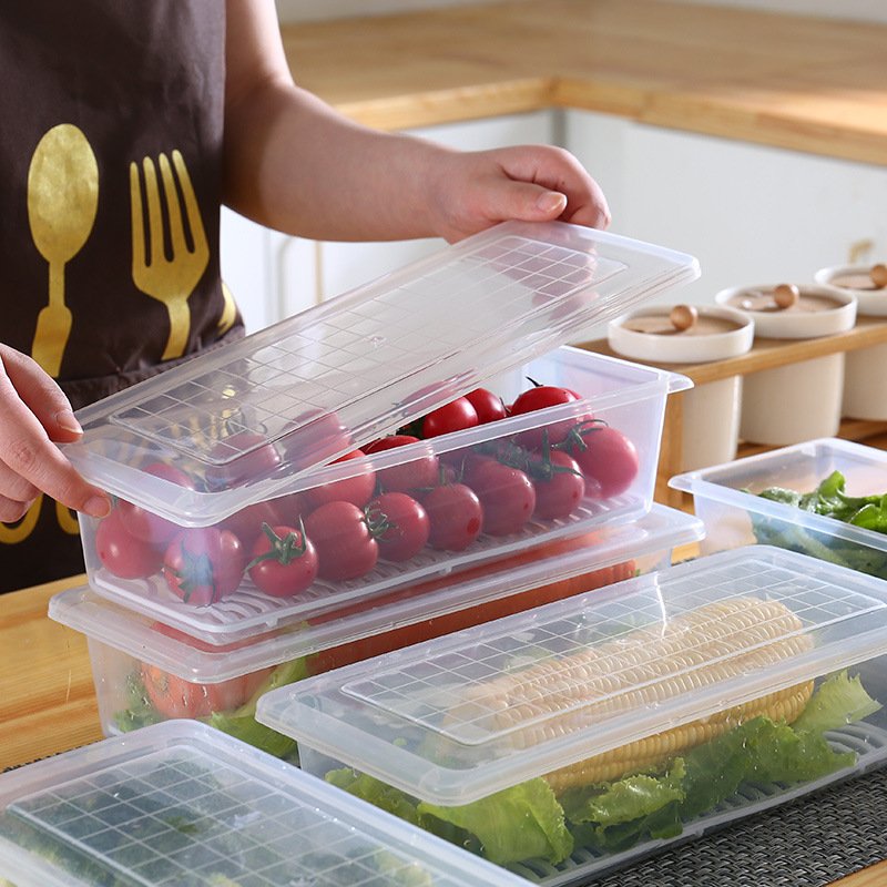 New Product Hot Sale Refrigerator Organizer Bin Plastic Food Storage Container Space Saver For Kitchen Storage