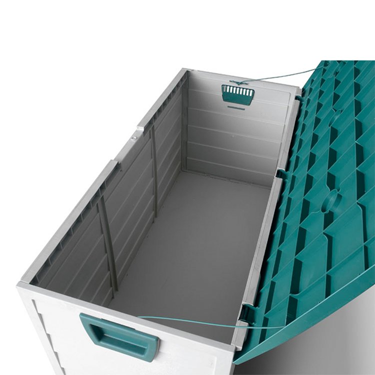 Good Price 77 Gallon 290L Built in Wheel Large Patio Bench Shed Cabinet Container Waterproof Custom Garden Outdoor Storage Box