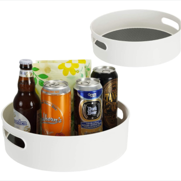 Factory Wholesale 360 Rotating Turntable Kitchen Cabinet Plastic Food Storage Container Condiments Spice Jar Organizer