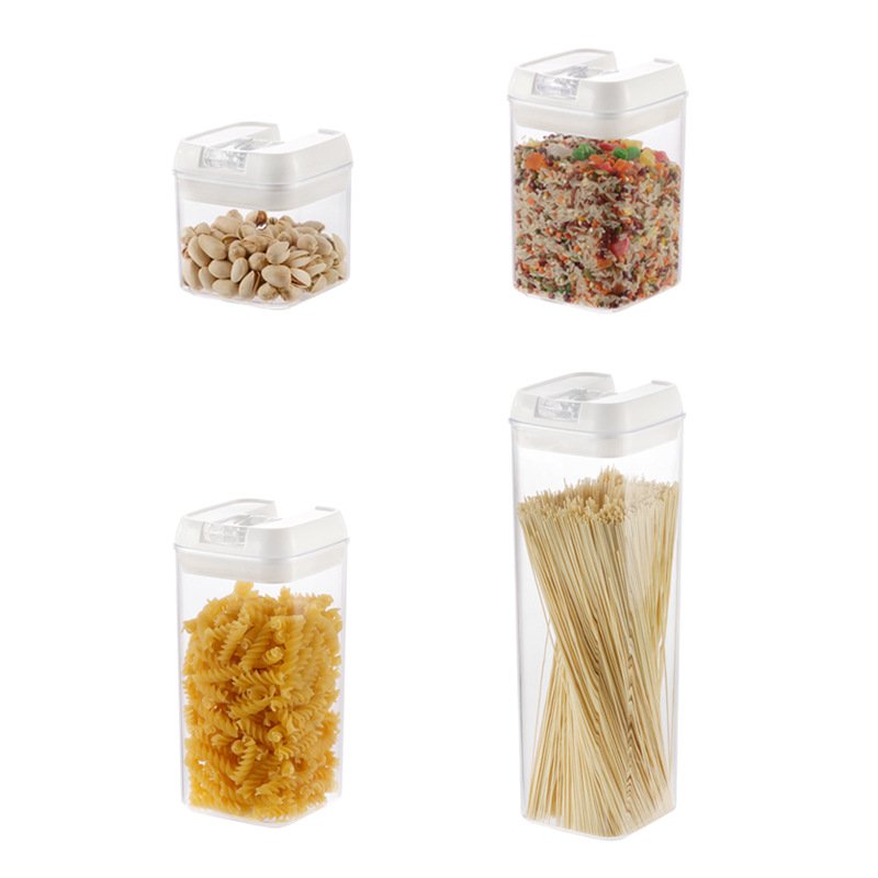Hot selling 7pcs Set Airtight Food Storage & Container with Lids Clear Pantry Organizer for Kitchen Organization BPA free