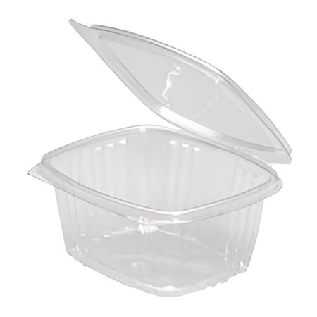40ml Clear PET Hinged Rectangle Cup - Disposable Food Storage Container